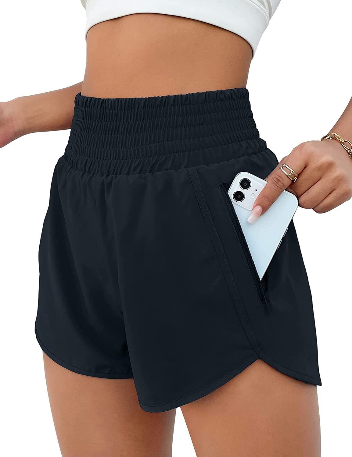 Short de fitness taille haute