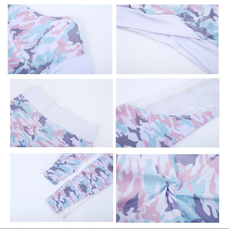 Camouflage Print Top & Leggings Set