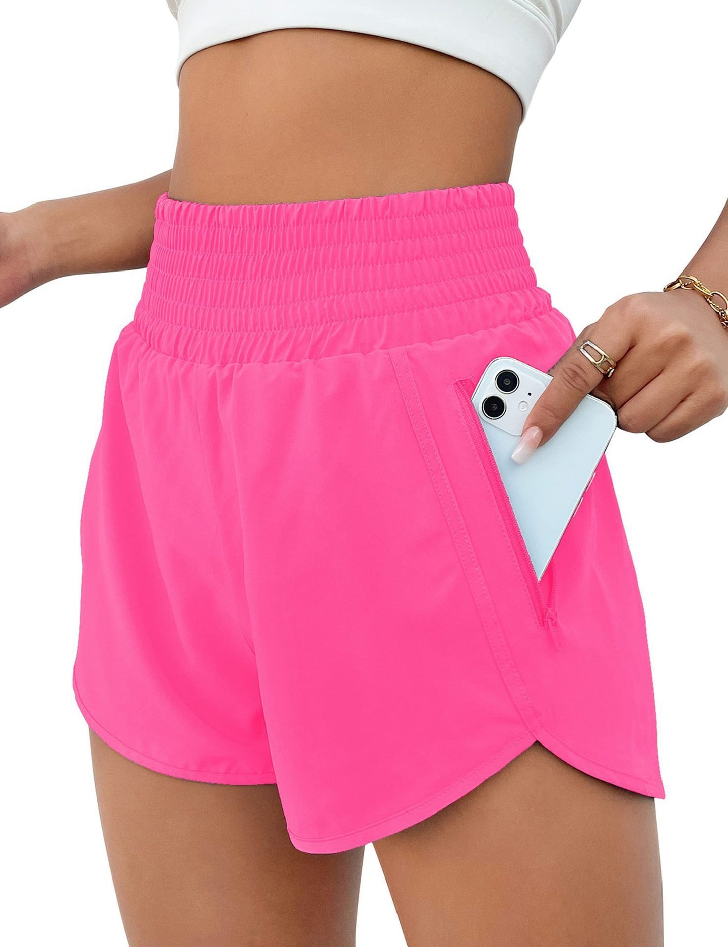 Short de fitness taille haute