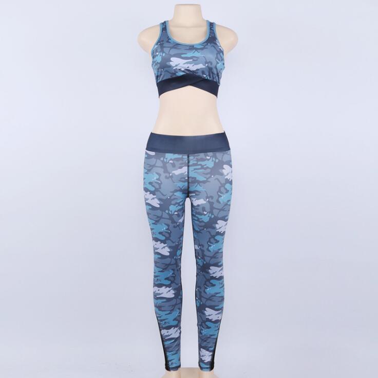 Camouflage Print Top & Leggings Set