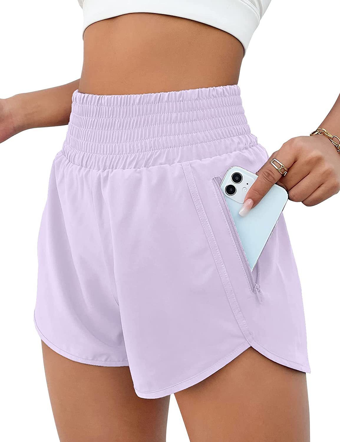 Short de fitness taille haute